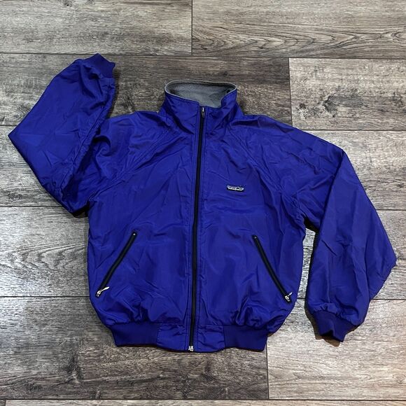 Vintage 90's Patagonia Purple/Indigo Fleece Lined Bomber Jacket - Men's Small - Picture 1 of 4